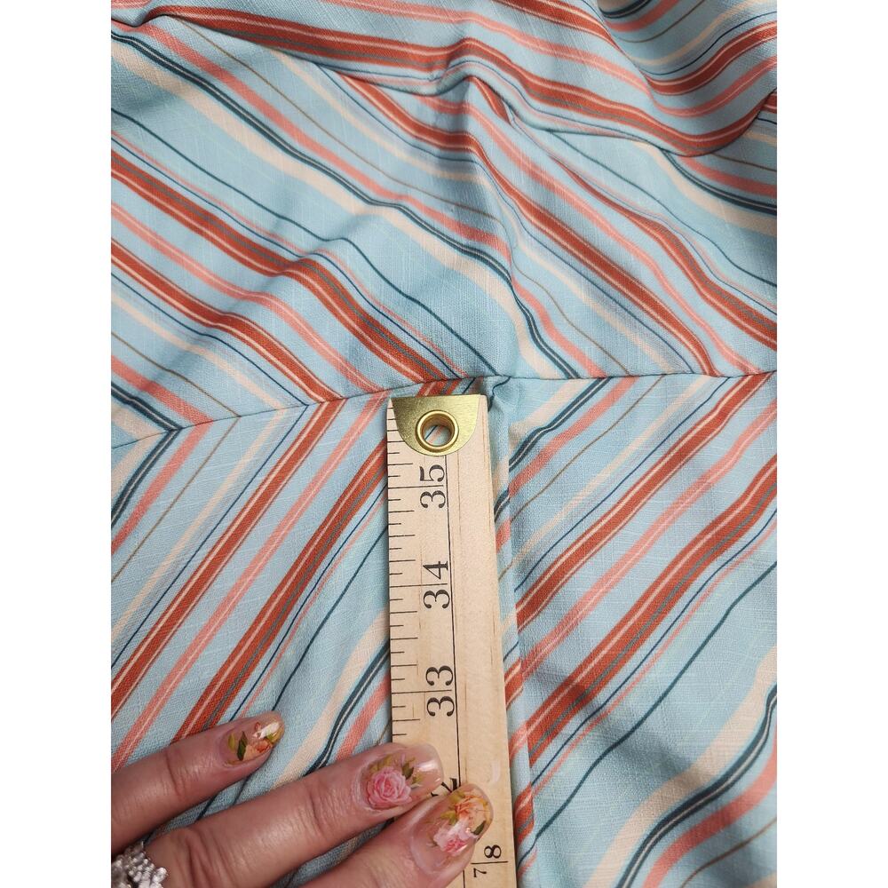 Unique Vintage Jumpsuit Women 3X Striped beachy Wide leg funky cropped Summer 70 - Picture 11 of 13